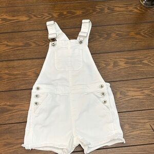 Vineyard Vines Kids White Denim Overalls